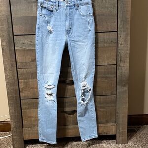 Abercrombie & Fitch Light Blue Distressed Women's Jeans
